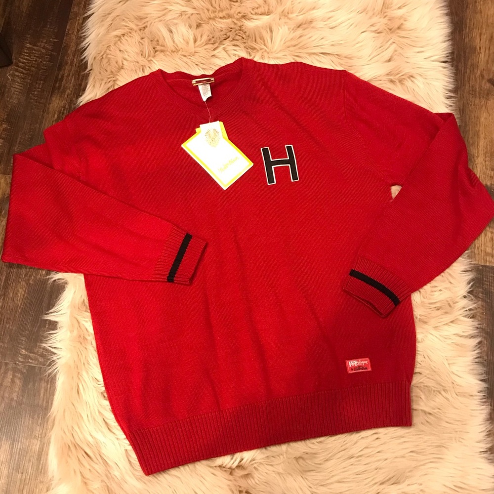 Stall & Dean red varsity sweater ✨